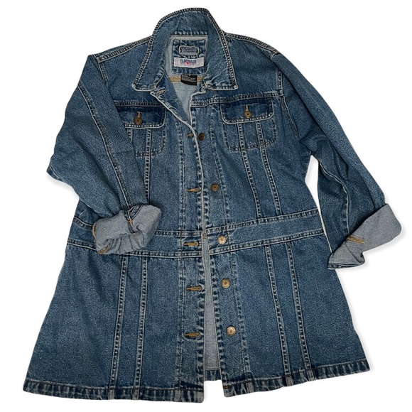 vintage raw jean jacket with button up front EL DORADO - Picture 1 of 8